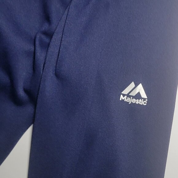 Majestic Boston Red Sox Mens Blue and Red Quarter Zippered Jacket Size Medium - Picture 4 of 13